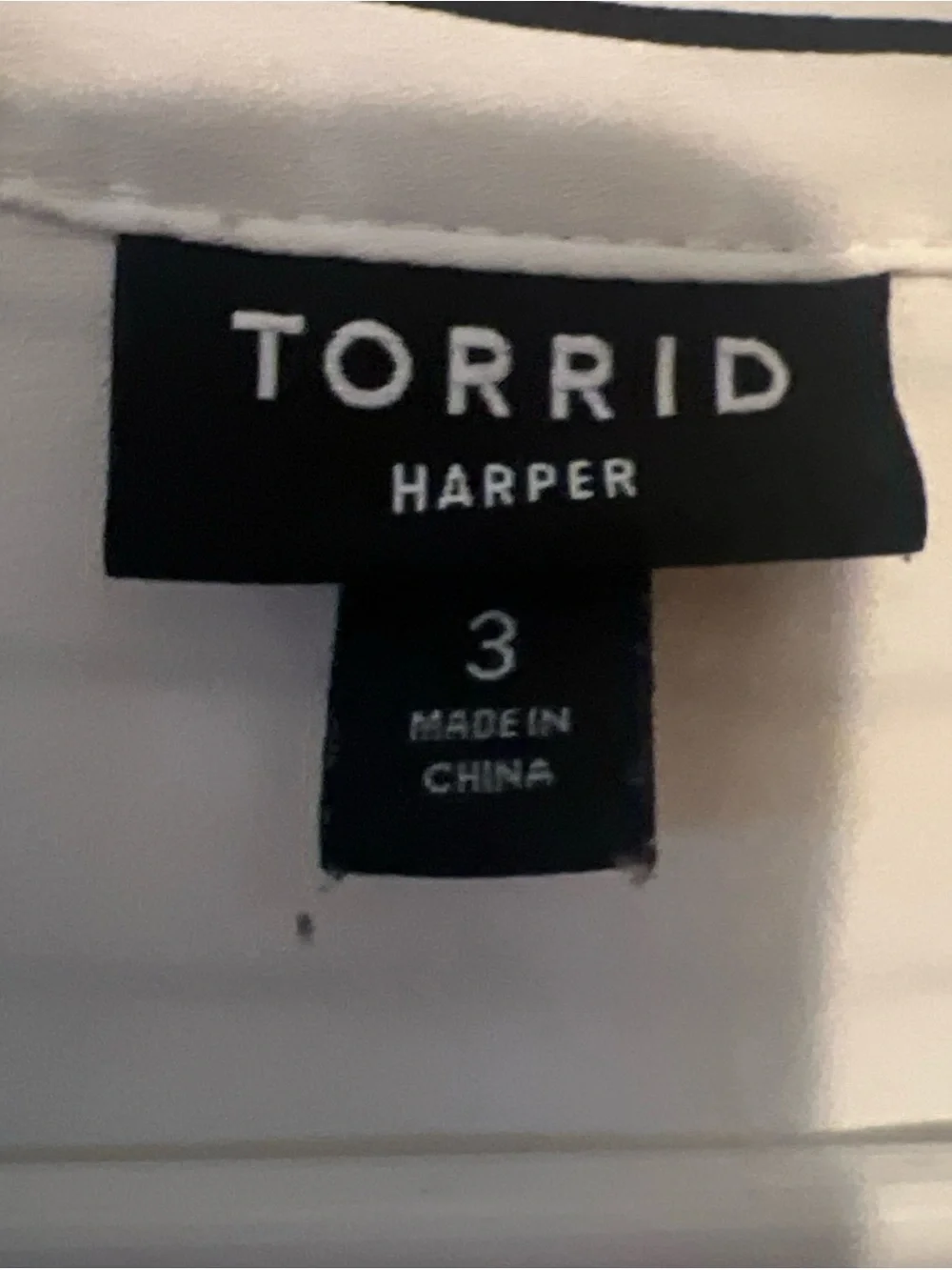 Torrid Harper Blouse Women's Size 3 Striped Print 3/4 Roll Tab Sleeve. - Picture 5 of 8